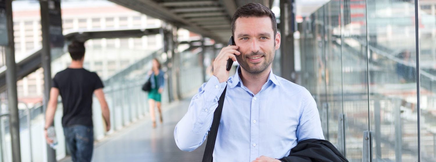 After interview - Professional Man on the phone walking